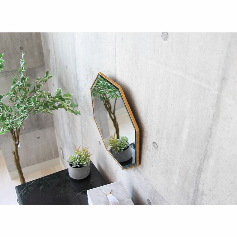 マナベインテリアハーツ　八角ミラー　8角鏡 八角ウォールミラー ラパン