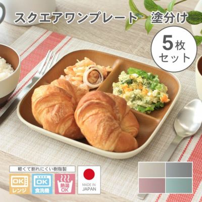 スクエアワンプレート 5枚セット 塗分けのサムネイル