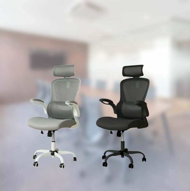 デスクチェア | 背中にフィットする デスクチェア オフィスチェア ランバーサポート付き ヘッドレスト ロッキング ヒューゴ