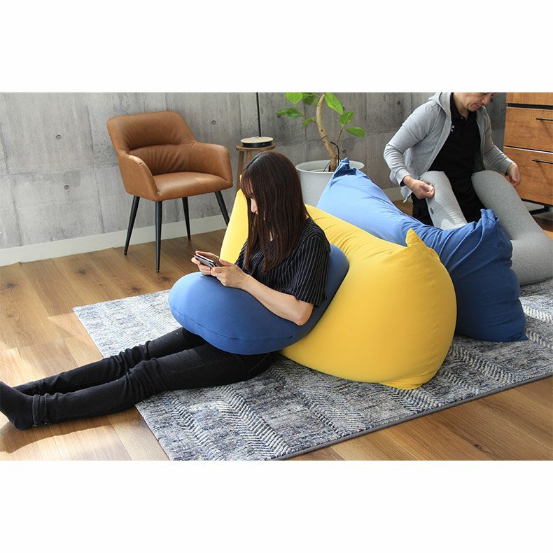 U字サポートビーズクッション ネージュ