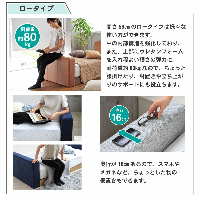 幅99cm シングル ベッドフレーム ローベッド 布床板 ファブリック