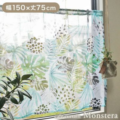 150x75cm カフェカーテン モンステラのサムネイル