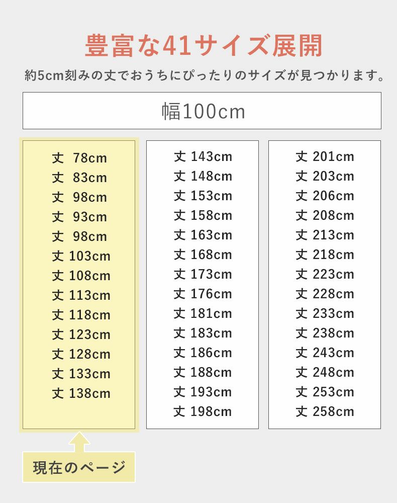 レースカーテン（薄地） | 1枚入り 幅100x丈78から138cm  13サイズから選べる ミラー 多サイズ 既製レースカーテン シンフォニー