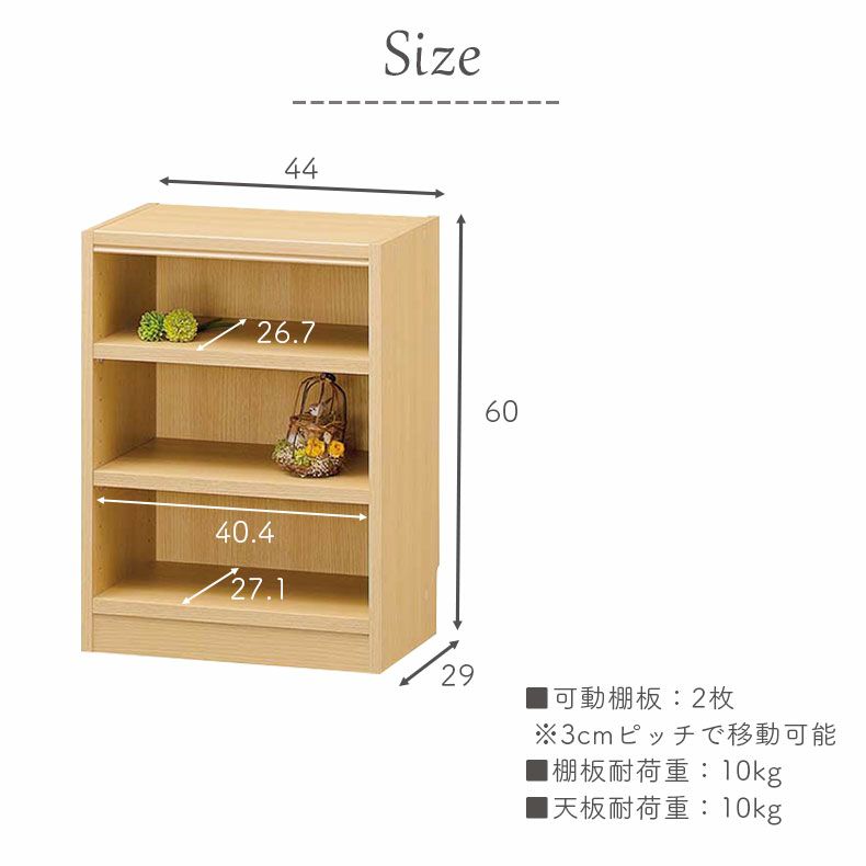 本棚・書棚 | 幅44cm 高さ60cm収納 タナリオ