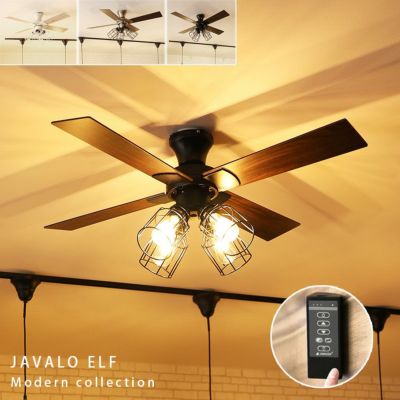 シーリングファン フィラメントLED付 JE-CF003-BKのサムネイル