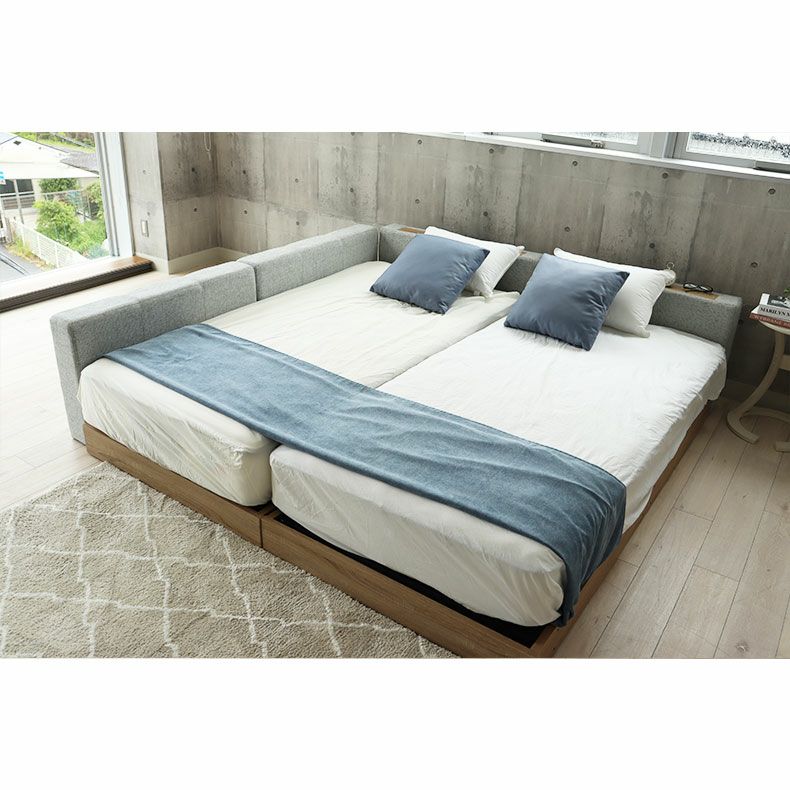 Sx2 布床板＆サイド有＆ローヘッド（コンセント有）＆マットレス付