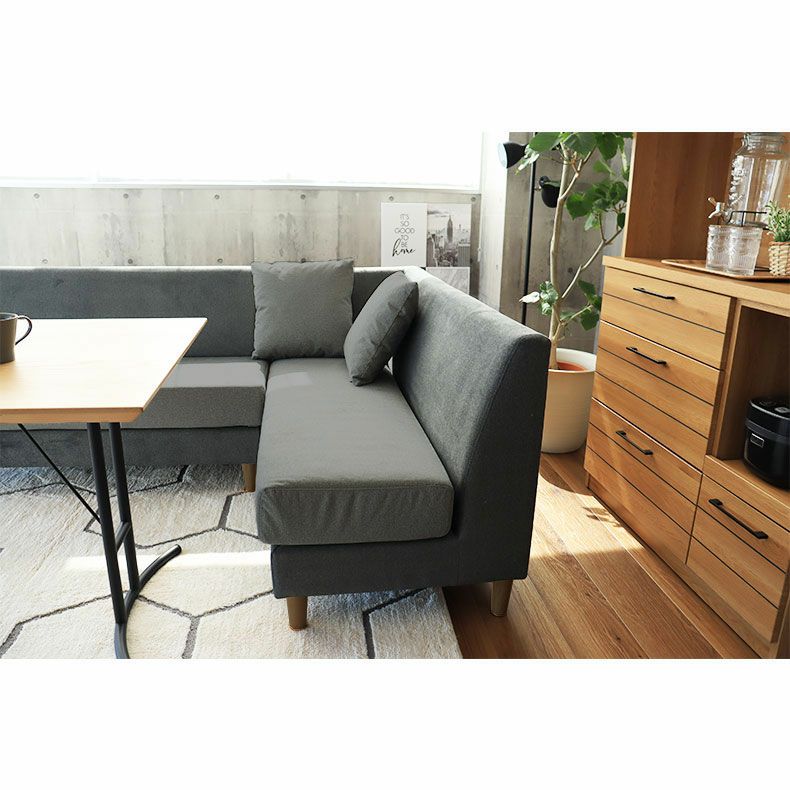 カウチ ソファ 撥水 ペット 引っかきに強い LD ダイニング ベンチ エイダ