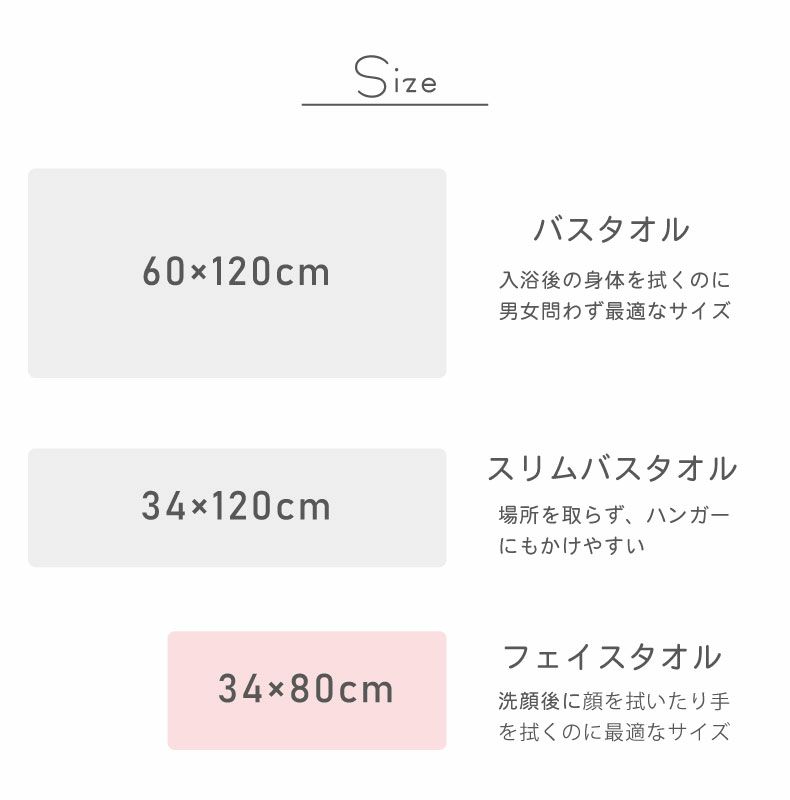 タオル | 34x80 無撚糸フェイスタオル ソルベ5枚セット