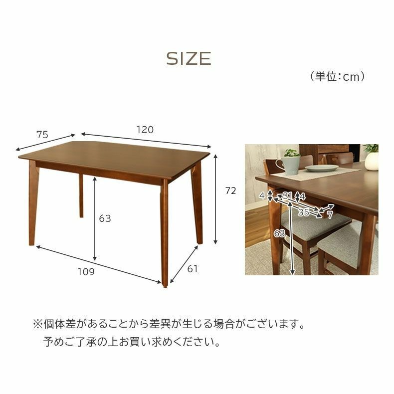 ダイニングテーブル | 4人用 幅120cm ダイニングテーブル エイベル