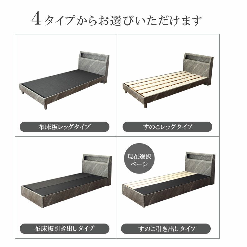 ベッドフレーム | シングル ベッドフレーム スノコ床板＆引出 バルト