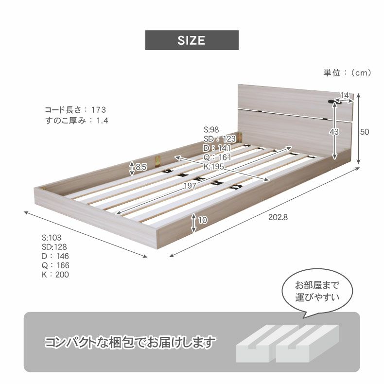 ベッドフレーム | 【数量限定】ベッドフレーム ダブル フロアベッド ローベッド すのこ 北欧 おしゃれ ノルモ（フラット）