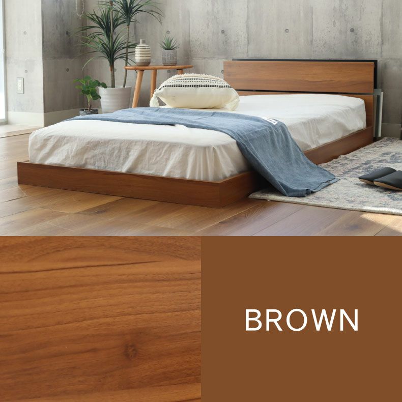 ベッドフレーム | 【数量限定】ベッドフレーム セミダブル フロアベッド ローベッド すのこ 北欧 収納付き おしゃれ ノルモ（キャビネット1）