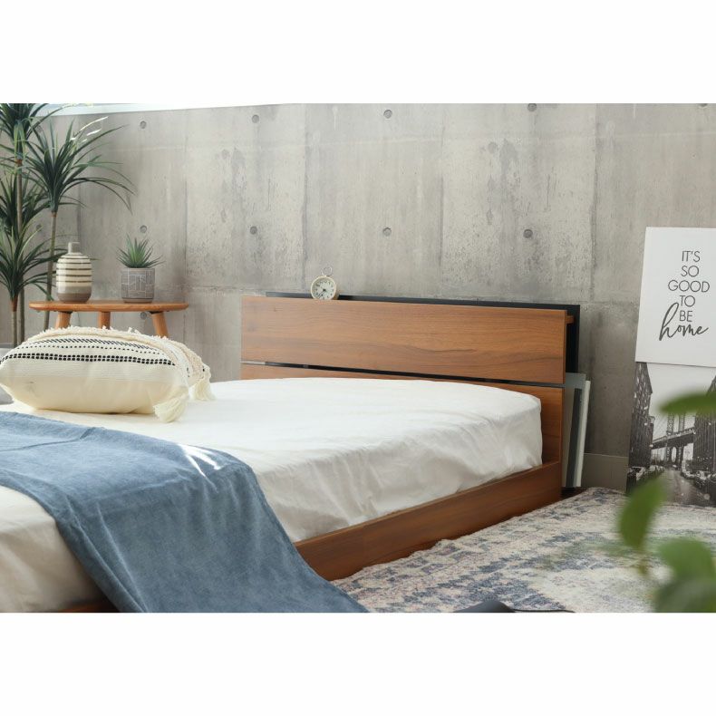 ベッドフレーム | 【数量限定】ベッドフレーム キング フロアベッド ローベッド すのこ 北欧 収納付き おしゃれ ノルモ（キャビネット1）