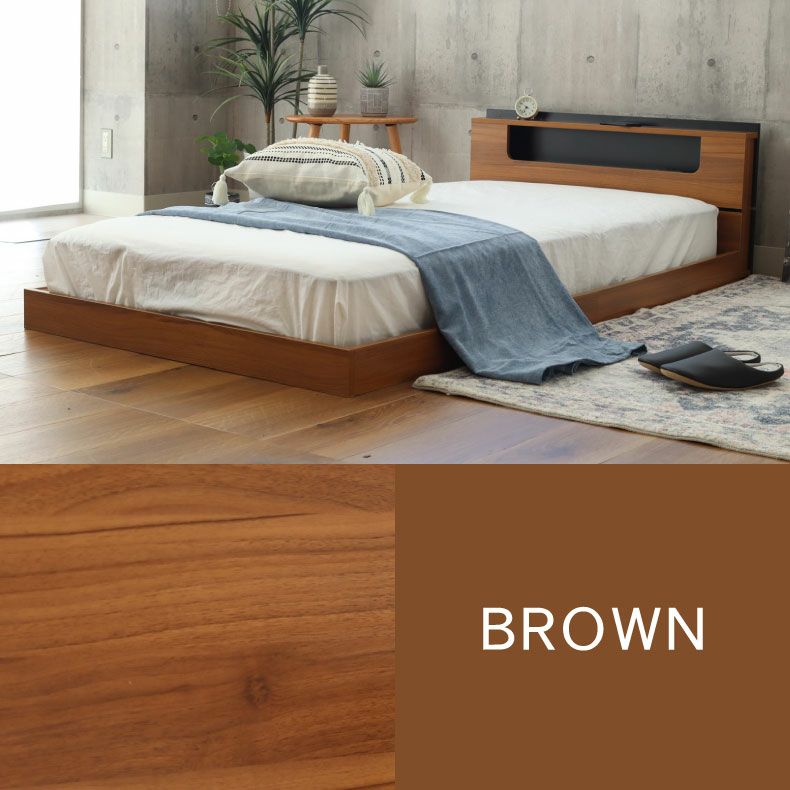 ベッドフレーム | 【数量限定】 ベッドフレーム キング フロアベッド ローベッド すのこ 北欧 宮付き 収納付き おしゃれ ノルモ（キャビネット2）