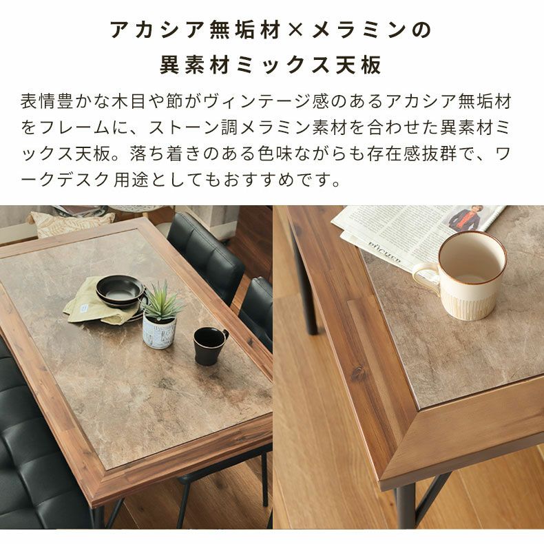 ダイニングテーブルセット 95ベンチ 4人 木製 メラミン化粧板 ホワイトウォッシュ色 mac120-3-360ww 3点 北欧風 コンパクト 7s-3k hr