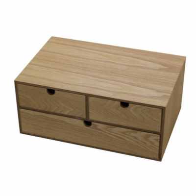 【アウトレット】 【宅配】【打痕ひび・傷あり】 木製引出収納ボックス2段 タモ sku24200183のサムネイル