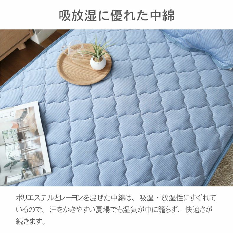 敷きパッド・ベッドパッド | ダブル 強冷感 敷きパッド マナクールアイス