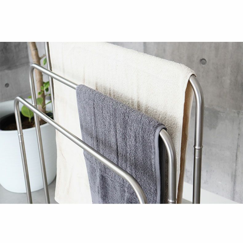 洗濯用品 | 折りたためるステンレスタオルハンガー ラスター