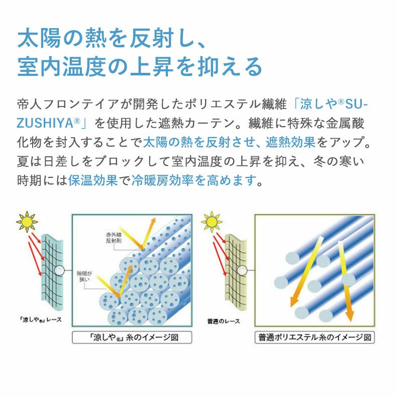 レースカーテン（薄地） | 2枚入り 100ｘ133cm  遮熱 遮像 ２枚入 レースカーテン スーヤ