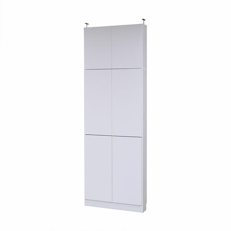 本棚・書棚 | 【通販限定】巾約80cm 1cmピッチ 薄型書棚 上置き 扉有
