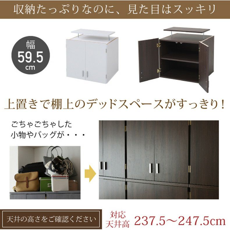 洋服ダンス・ワードローブ | 【通販限定】幅約60cm 買い足し用上置き FRM-3004 Lista リスタ
