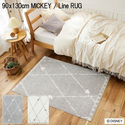90x130cm MICKEY / Line RUG ミッキー / ラインラグ  DRM-1101のサムネイル