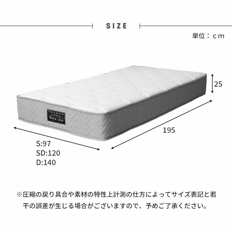 マットレス | シングル ポケットコイルマットレス MI-P02MT-R(両面仕様)
