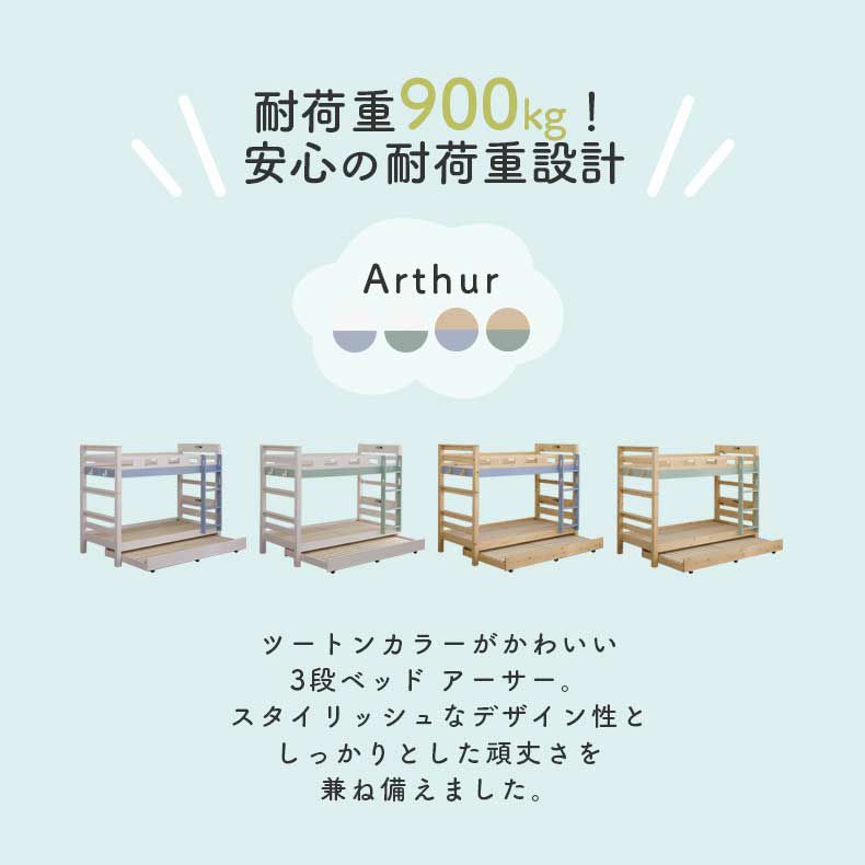 ベッドフレーム | 3段ベッド アーサー2