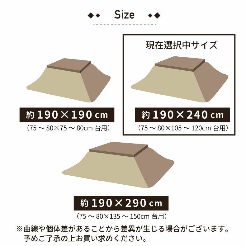 こたつ布団 | 190x240cm こたつ厚掛布団 こたつ布団 方形 マルチニット