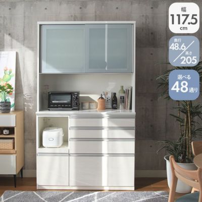 幅120cm食器棚 奥行49-高さ205バーダック2のサムネイル