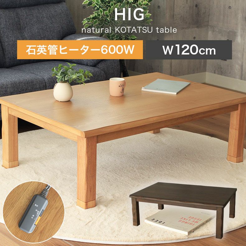 こたつテーブル | 4人用 幅120cm こたつ HIG