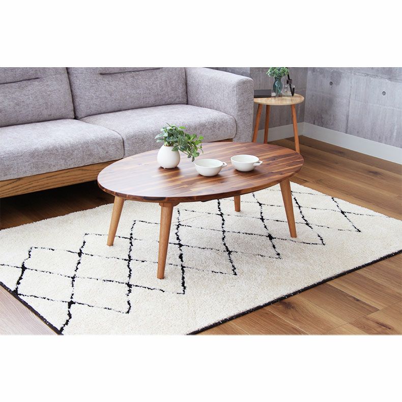 こたつ テーブル 単品 〔 楕円形 105×75cm 〕 天板リバーシブル