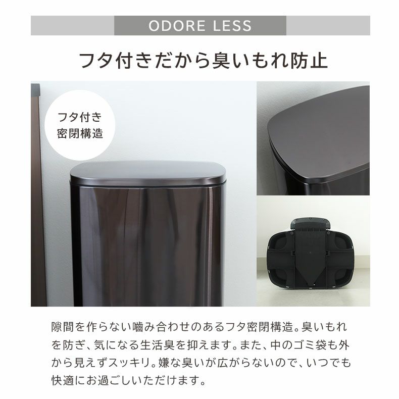 ゴミ箱・ダストボックス | 50Ｌ ダークステンレス ダストボックス フラットランド