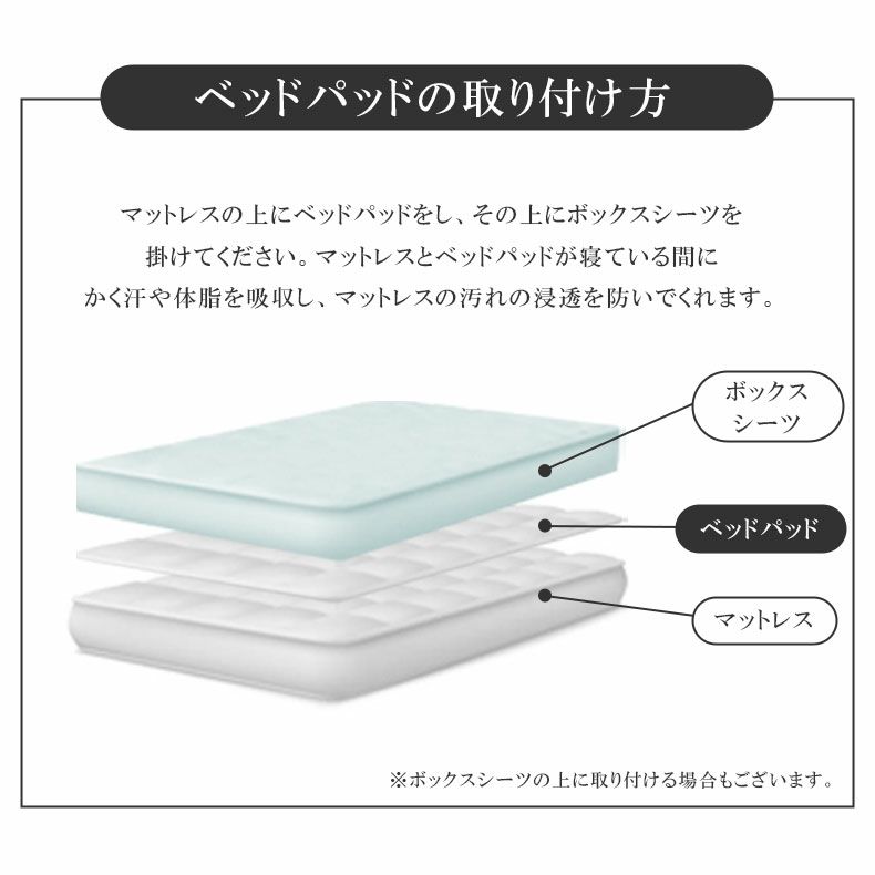 洗える 羊毛100％ベッドパッド