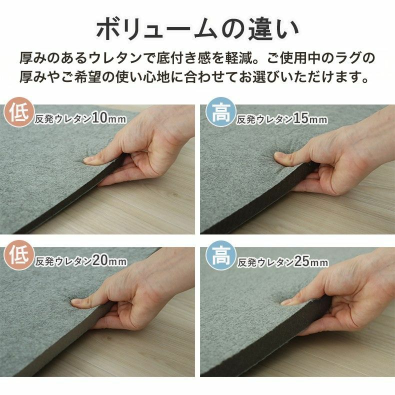 無地ラグ | アンダーラグ 低反発 高反発 厚みが選べるラグパッド プラスワン