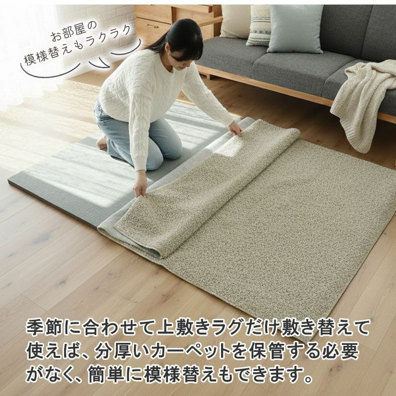 無地ラグ | アンダーラグ 低反発 高反発 厚みが選べるラグパッド プラスワン