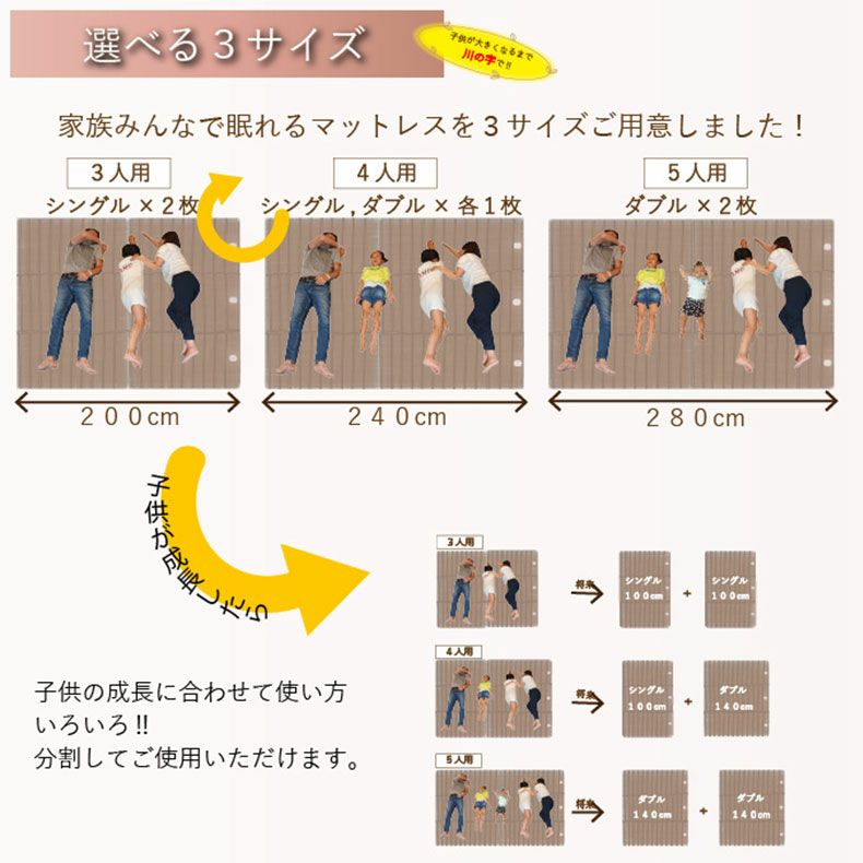 ウレタン・折りたたみマットレス | 【送料無料】【通販限定】 つなげて使えるマットレス