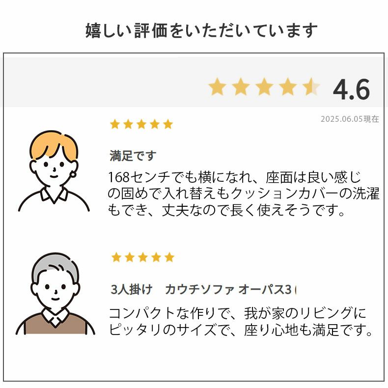 カウチソファ | 3人掛け カウチソファ オーパス3