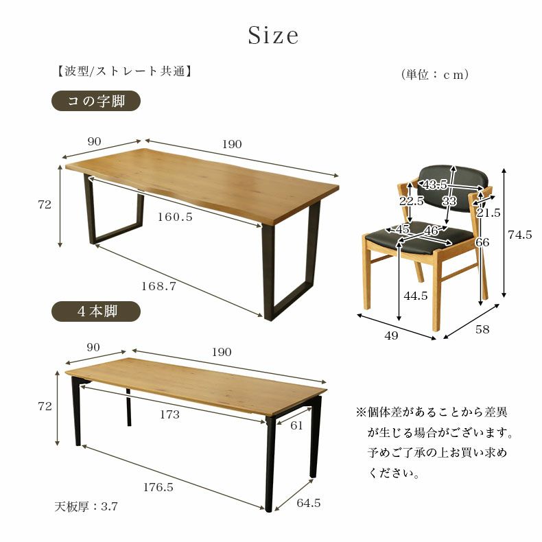 ダイニングテーブルセット4人用 | 幅190cm ダイニング7点セット ガーディ＆ベルガー2