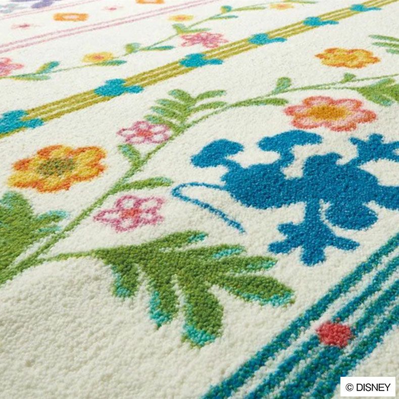 柄物・デザインラグ | 100x140cm MICKEY / Wild grass RUG ミッキー / ワイルドグラスラグ  DRM-1061