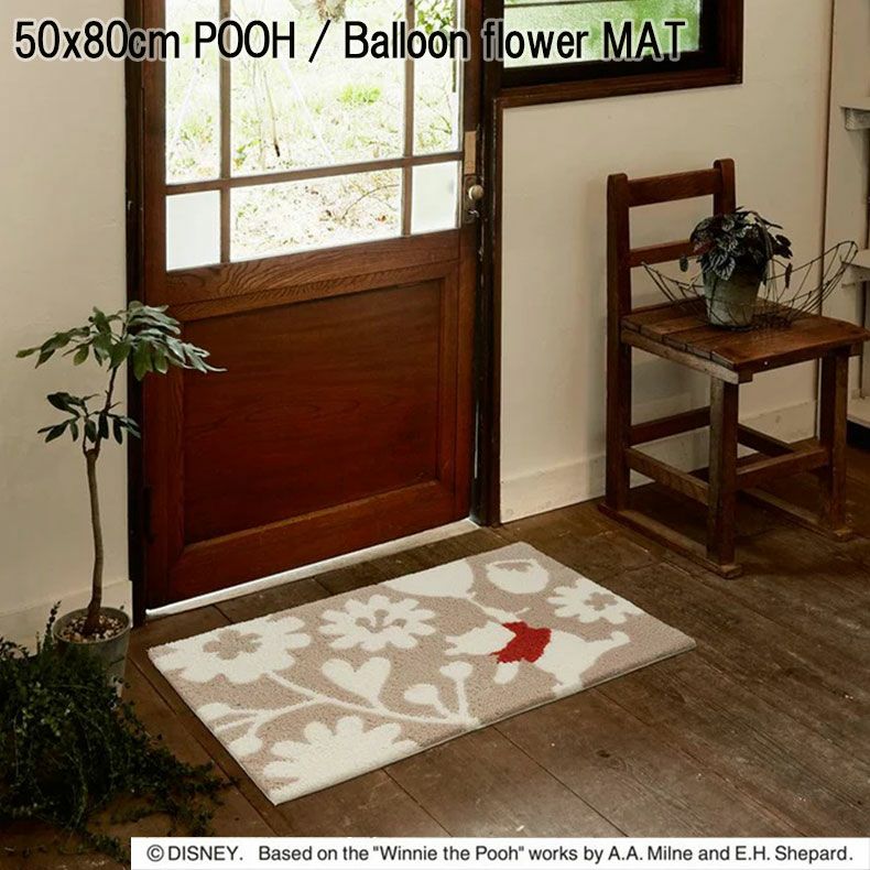 玄関マット | POOH / Balloon flower MAT プー / バルーンフラワーマット  DMP-4056