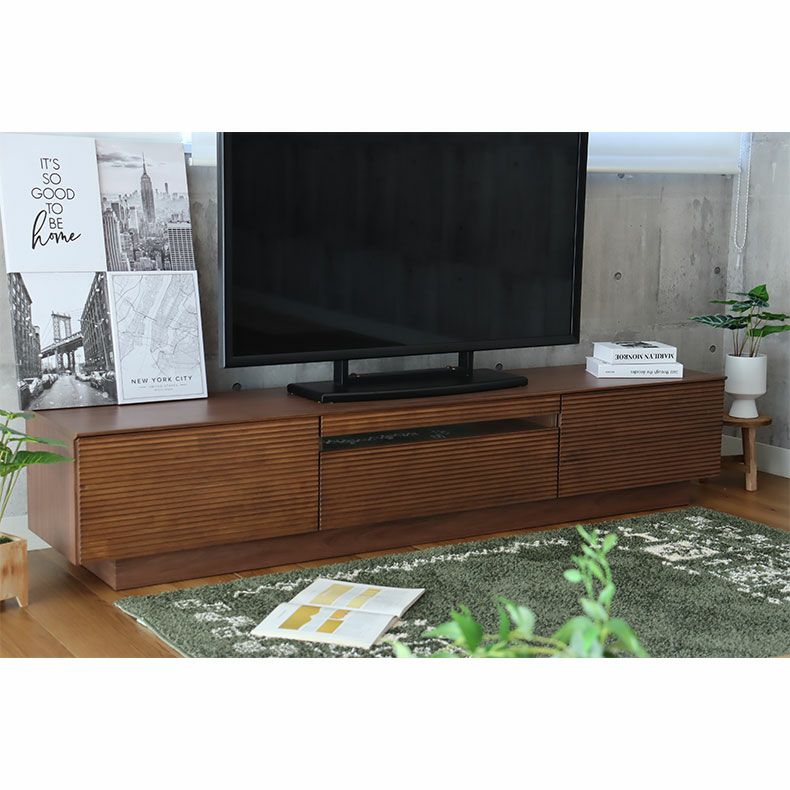 テレビ台・ロータイプ | 幅210cm テレビボード 完成品 テレビ台 ロータイプ ローボード おしゃれ 60V型対応 ナチュラル 天然木 フロウ