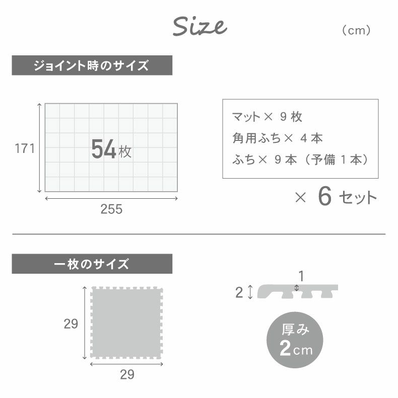 ジョイントマット | 約3畳 54枚セット 30ｘ30 ジョイントマット ゴクアツ