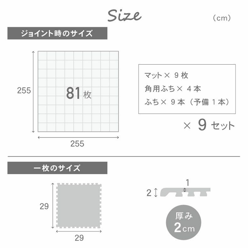 ジョイントマット | 約4.5畳 81枚セット 30ｘ30 ジョイントマット ゴクアツ