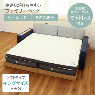 キングサイズすのこ床板recoマットソフトトッパー付き アドリアのサムネイル