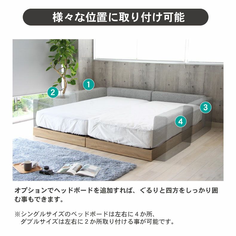 マットレス付き(ハード)ファミリーベッド すのこ床板 サイド有 マットレス付き(ハード)ファミリーベッド すのこ床板 サイド有