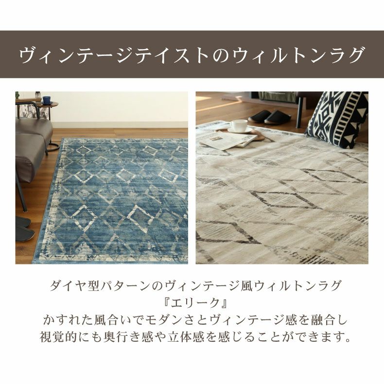 柄物・デザインラグ | ウィルトンラグ エリーク 全2色