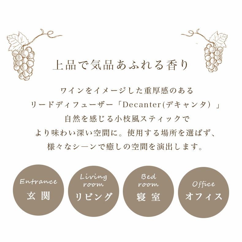 アロマディフューザー | 500mlブランチディフューザー デキャンタ