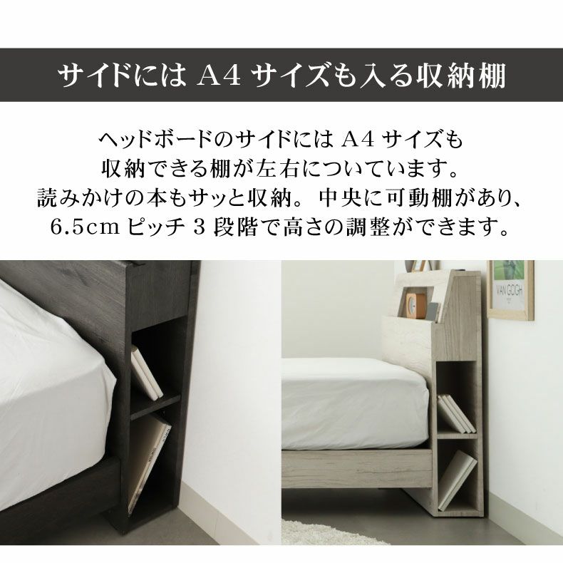 ベッドフレーム | すのこ床板引出付き アンドレ