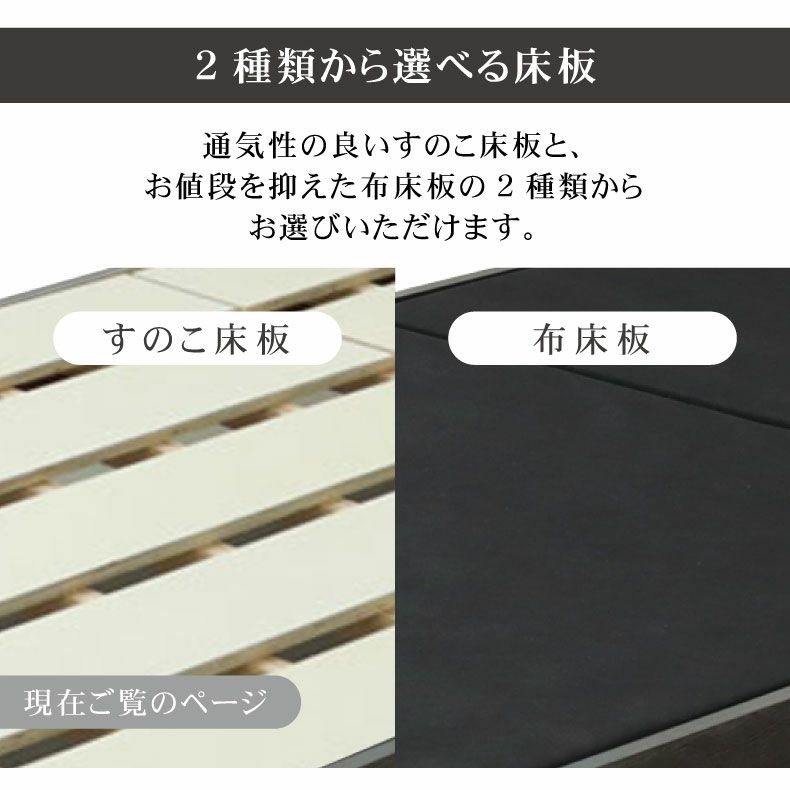 ベッドフレーム | すのこ床板引出付き アンドレ